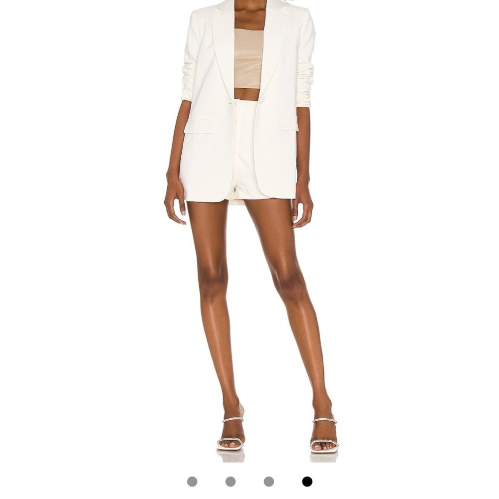 Revolve Camila Coelho Arielle blazer (small) and Paulina shorts (medium)in ivory - Picture 4 of 14